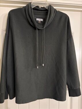 Cupio women’s Dark Green Funnel Neck Pullover Sweater